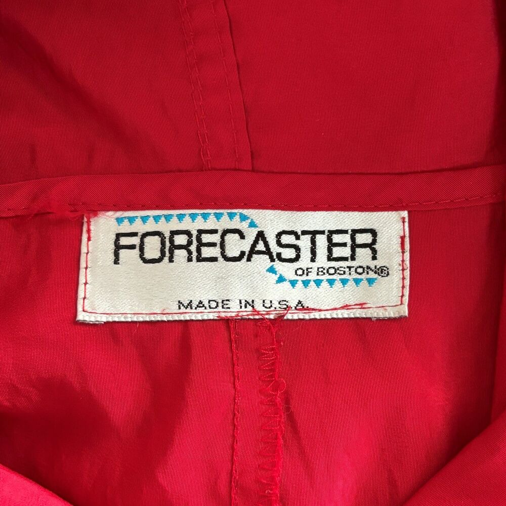 Forecaster Boston Womens Long Raincoat Size M Red Hood Union Made USA Vintage - Picture 2 of 8